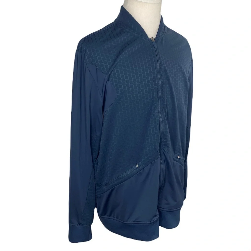 Nike Golf Tour Performance Dri-fit Textured Print Full Zip Jacket